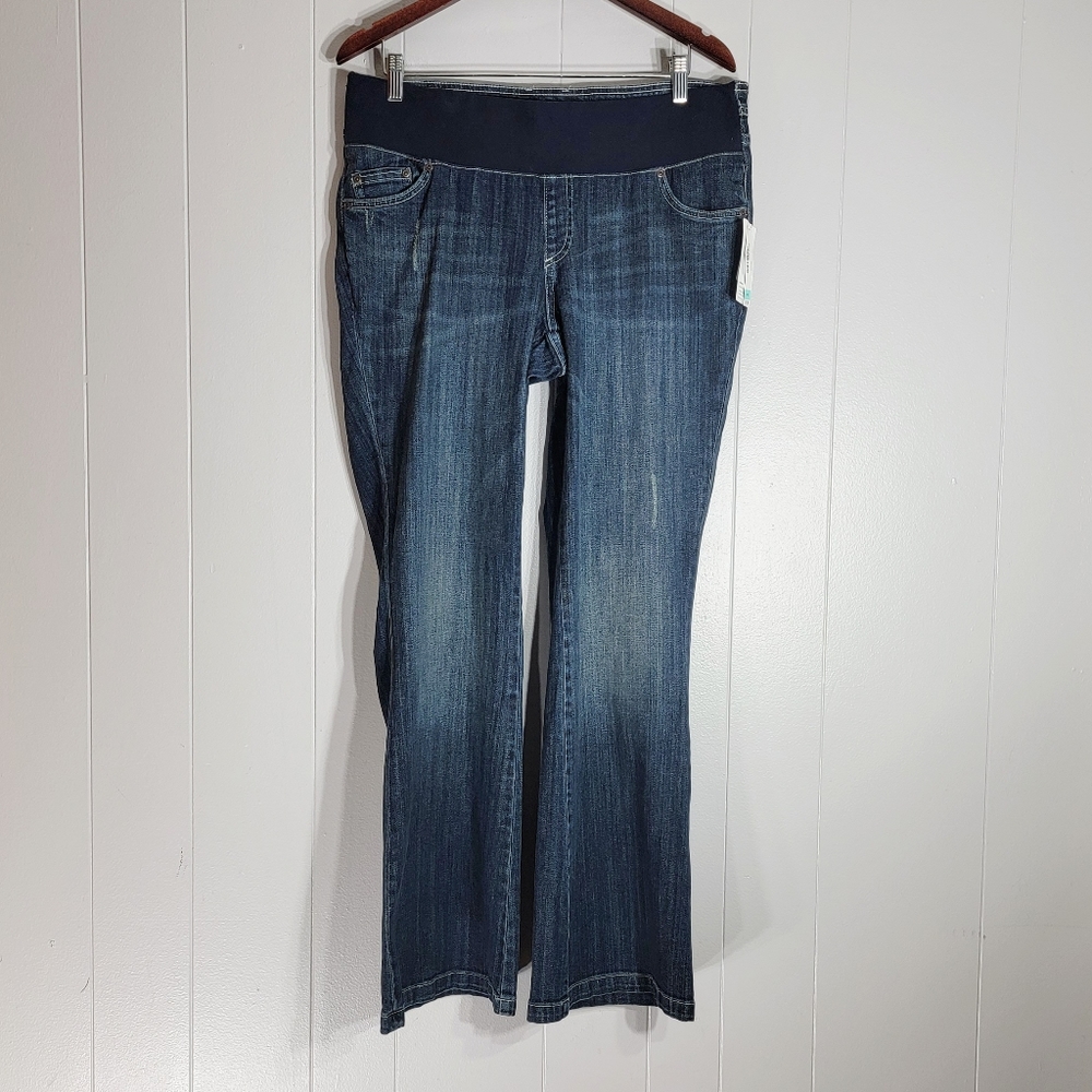 4/$20 NWT Duo Maternity Flare Leg Stretch Waistband Jeans Large